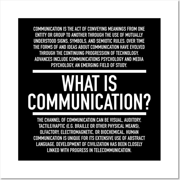 Communication Defined Wall Art by Hidden Verb